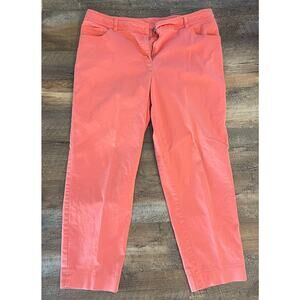 Chico's salmon orange ankle pant size chicos 2, large 12